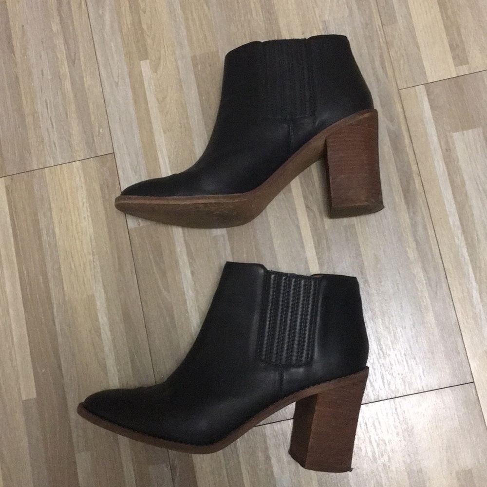 Madewell Black Leather Ankle Chelsea Boot Sz 10